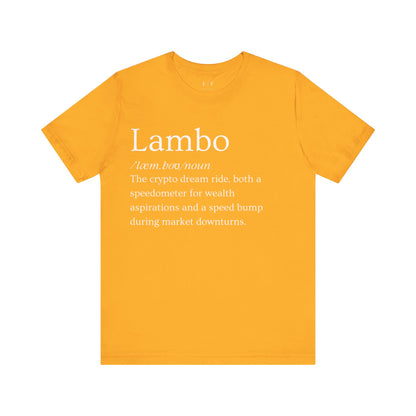 Lambo Funny Crypto Definition Premium Tshirt