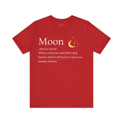 Moon Funny Crypto Definition Premium Tshirt