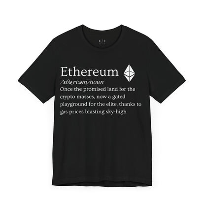 Ethereum Funny Crypto Definition Premium Tshirt