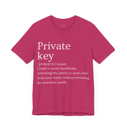 Private key Funny Crypto Definition Premium Tshirt