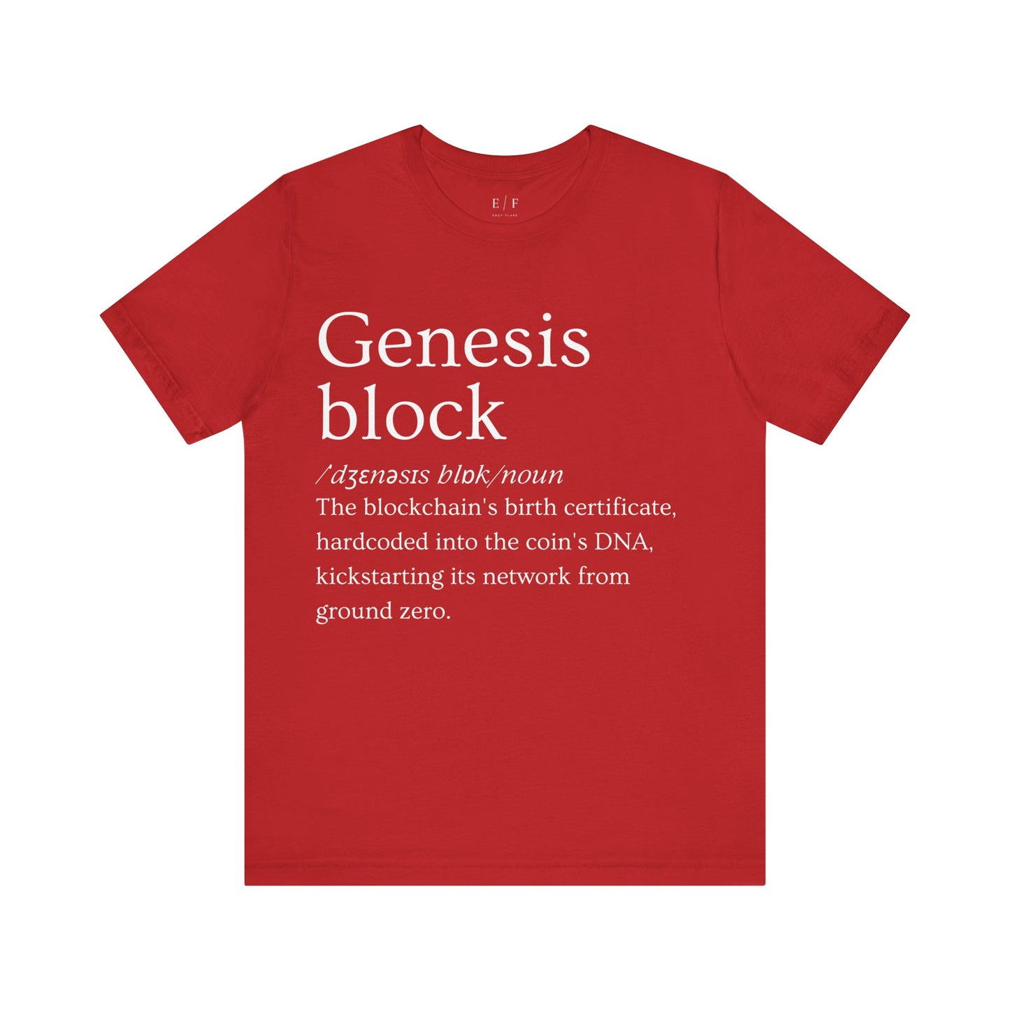 Genesis block Funny Crypto Definition Premium Tshirt