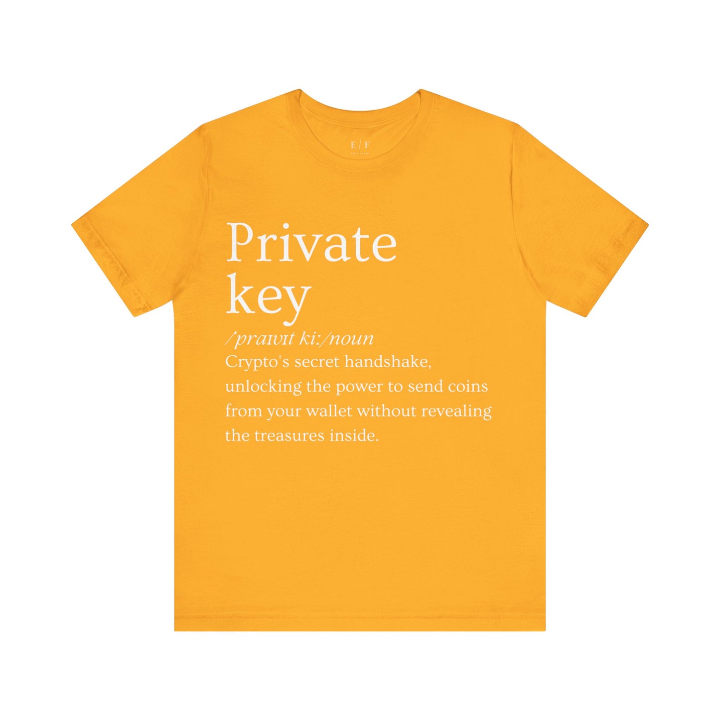 Private key Funny Crypto Definition Premium Tshirt