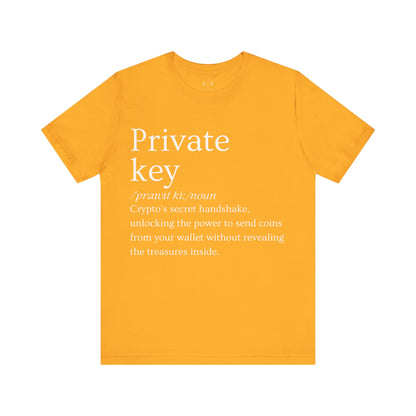 Private key Funny Crypto Definition Premium Tshirt