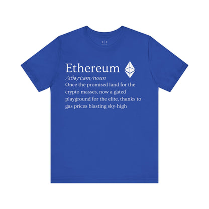 Ethereum Funny Crypto Definition Premium Tshirt