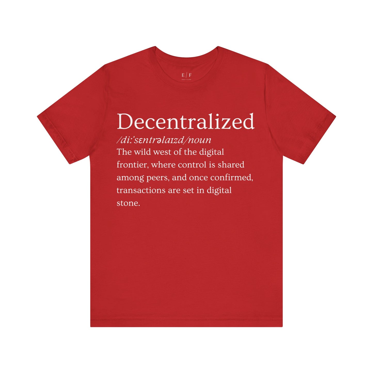 Decentralized Funny Crypto Definition Premium Tshirt