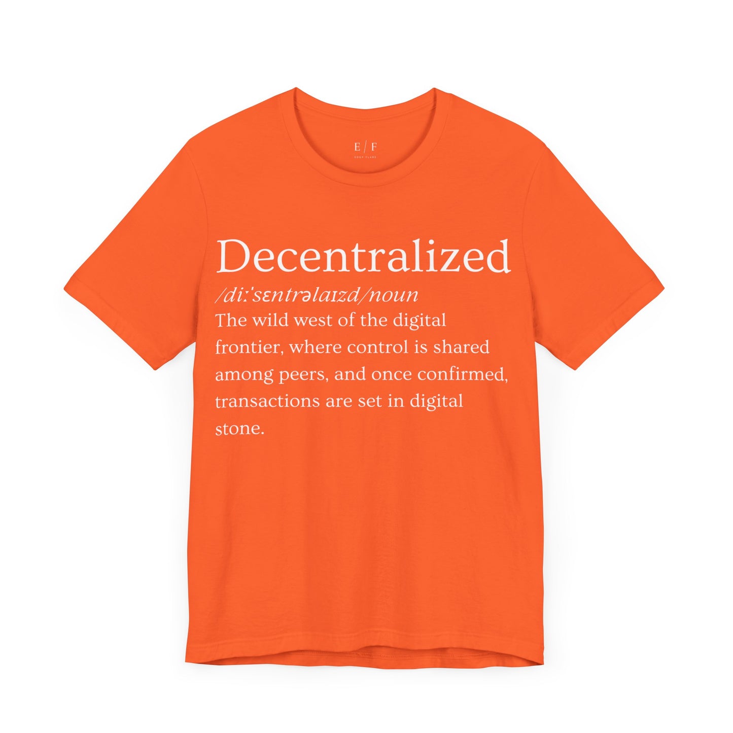 Decentralized Funny Crypto Definition Premium Tshirt