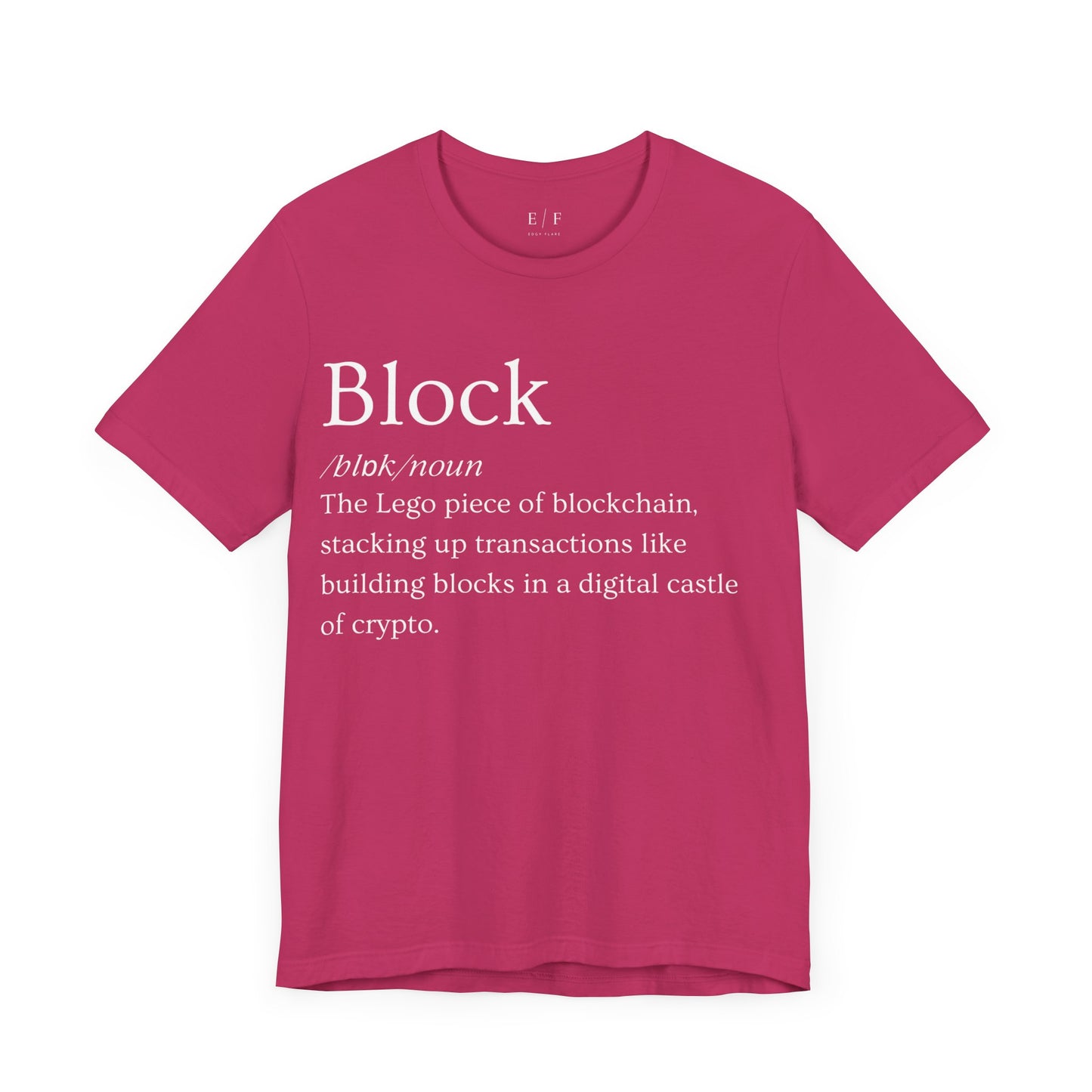 Block Funny Crypto Definition Premium Tshirt