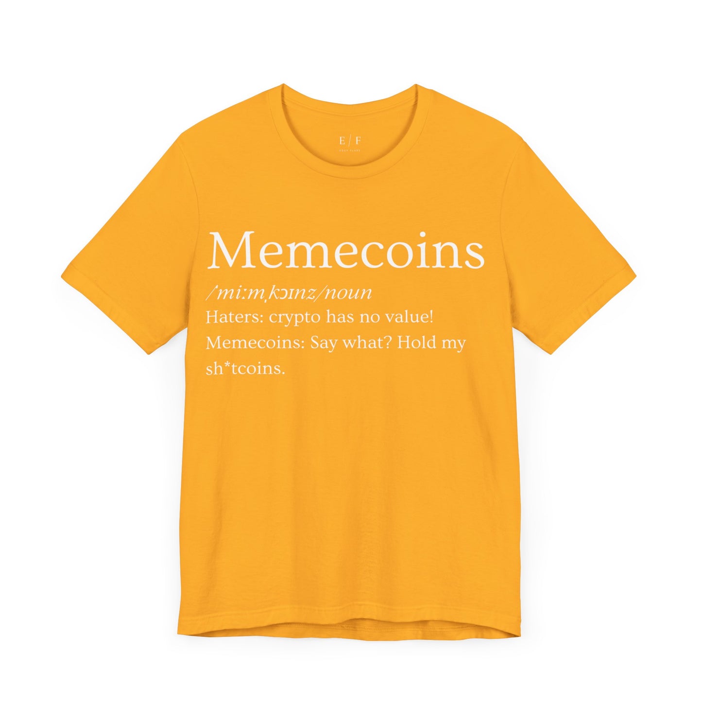 Memecoins Funny Crypto Definition Premium Tshirt