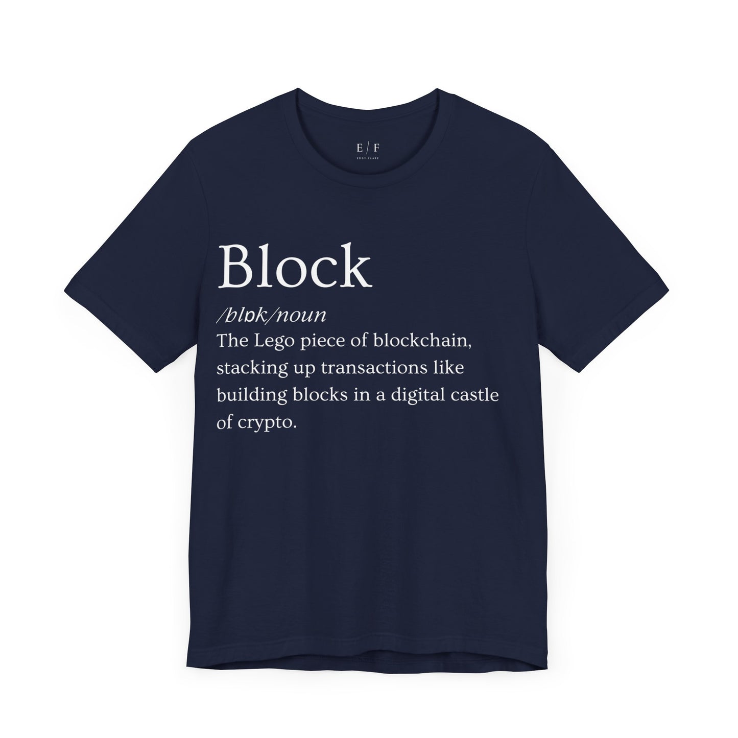 Block Funny Crypto Definition Premium Tshirt