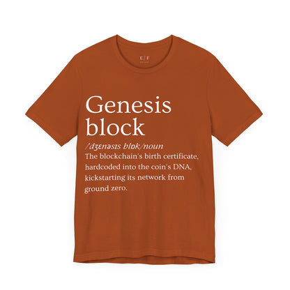 Genesis block Funny Crypto Definition Premium Tshirt