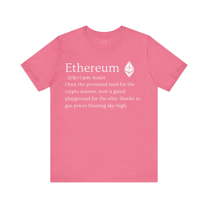 Ethereum Funny Crypto Definition Premium Tshirt