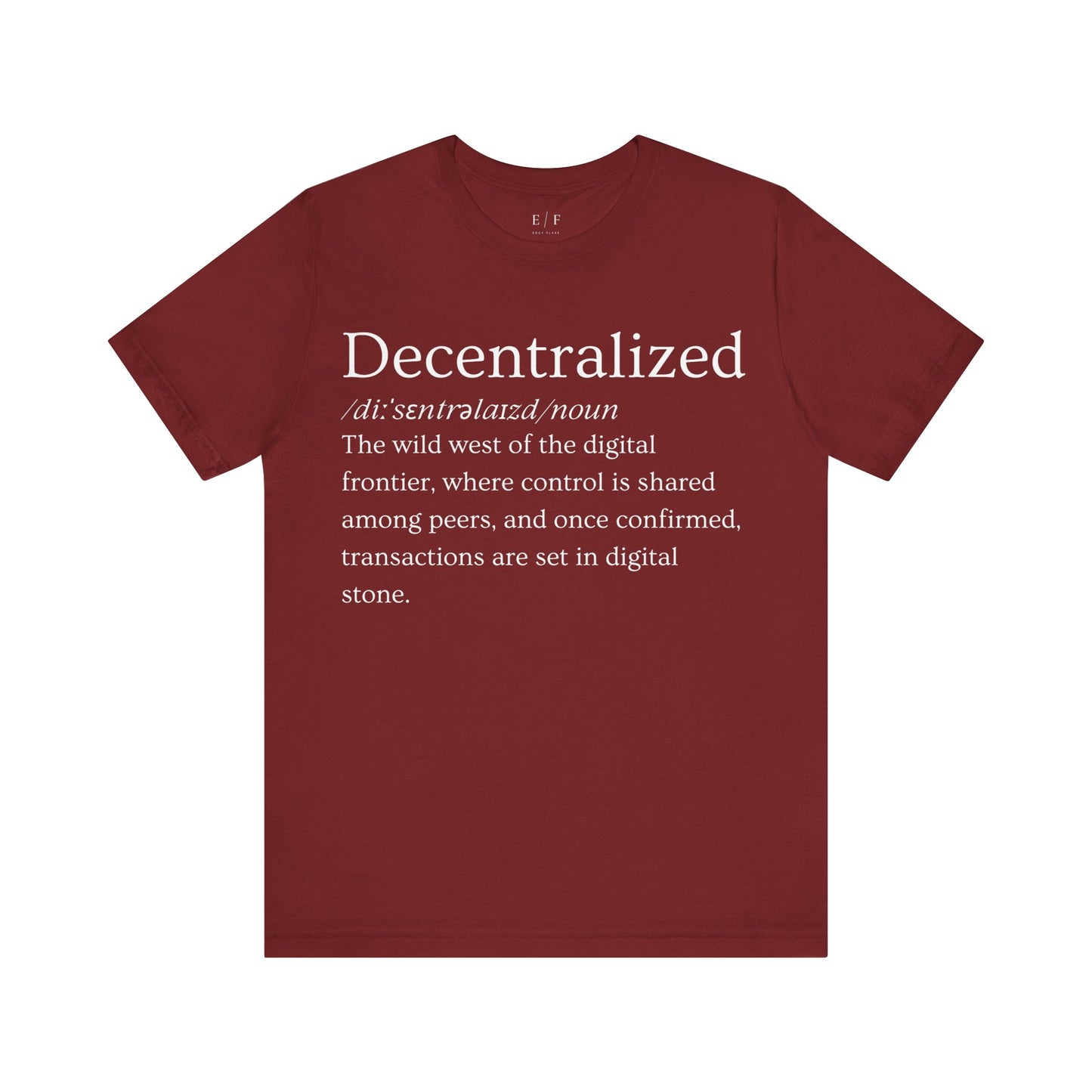 Decentralized Funny Crypto Definition Premium Tshirt