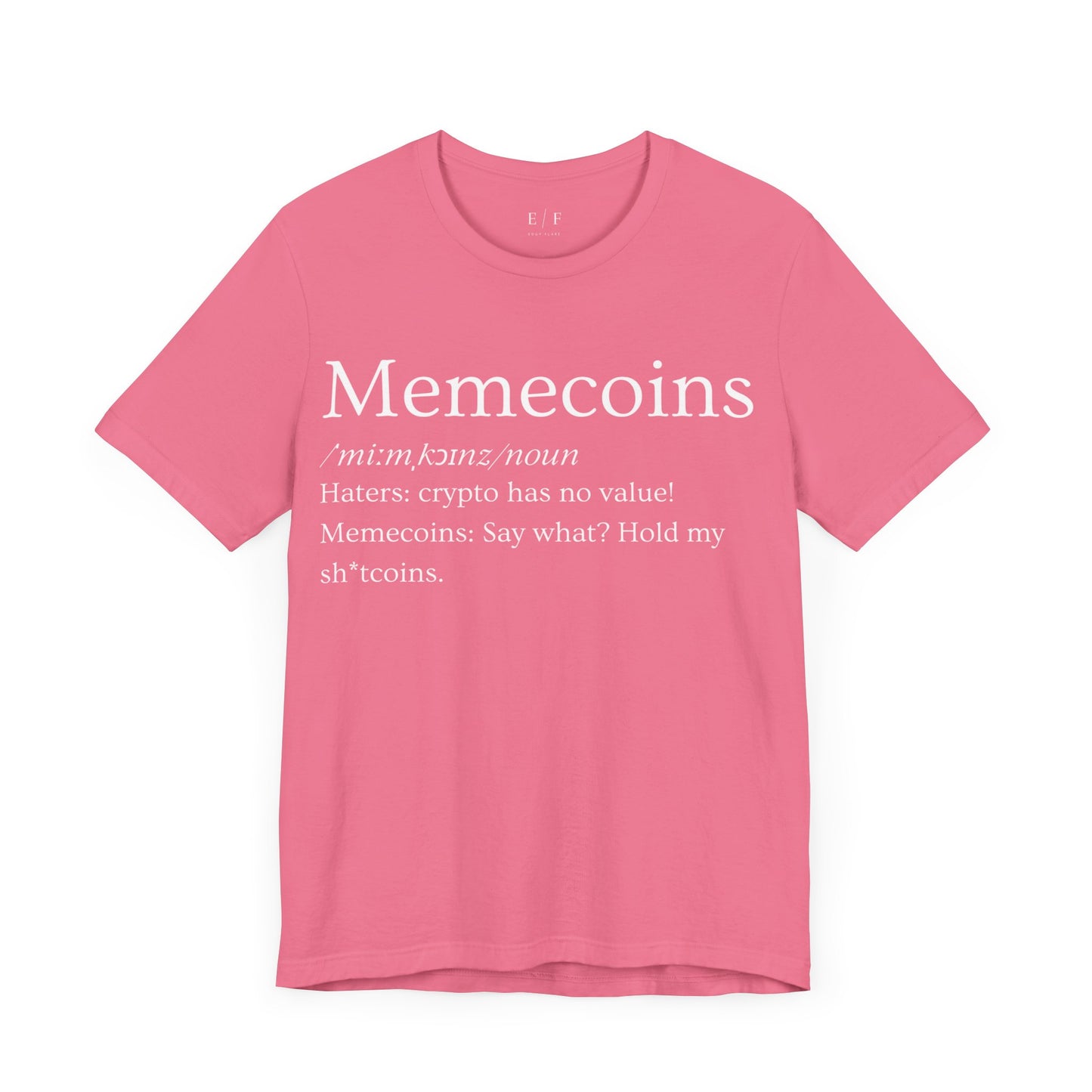 Memecoins Funny Crypto Definition Premium Tshirt