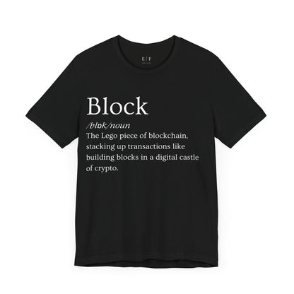 Block Funny Crypto Definition Premium Tshirt