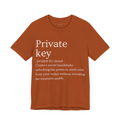 Private key Funny Crypto Definition Premium Tshirt