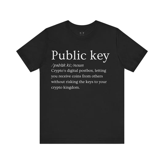 Public key Funny Crypto Definition Premium Tshirt