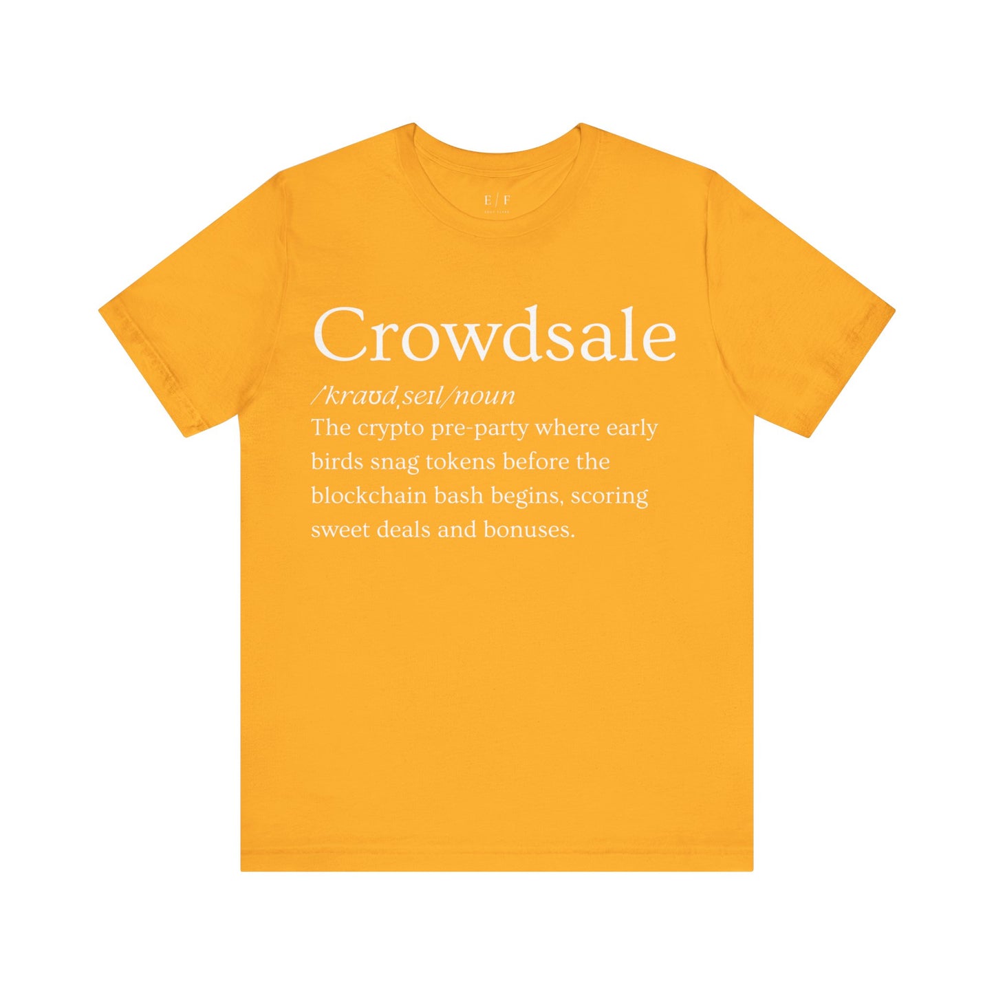 Crowdsale Funny Crypto Definition Premium Tshirt