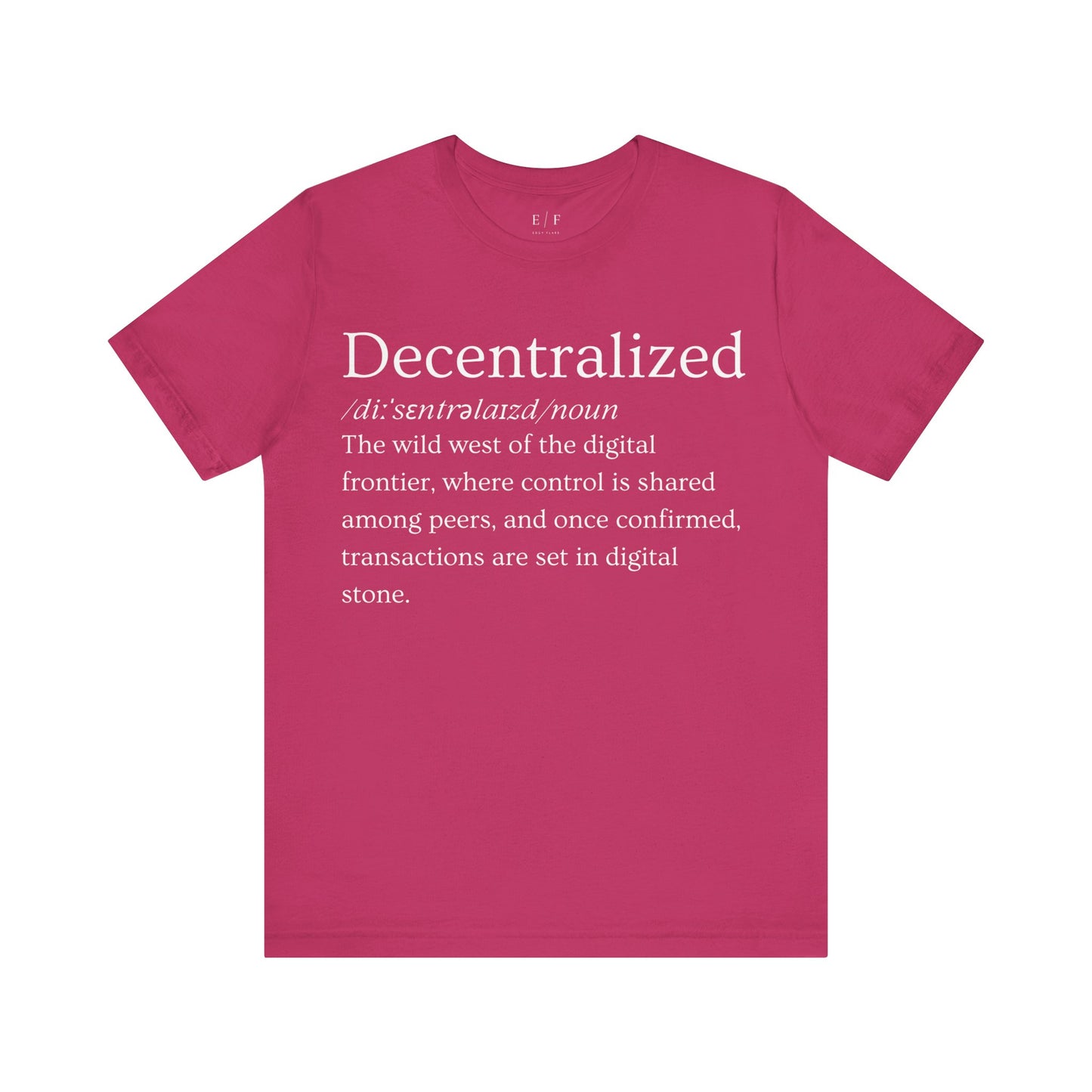 Decentralized Funny Crypto Definition Premium Tshirt