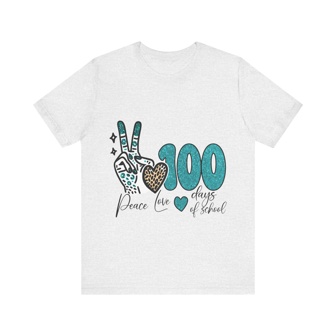 Peace Love 100 Days Of School Tshirt