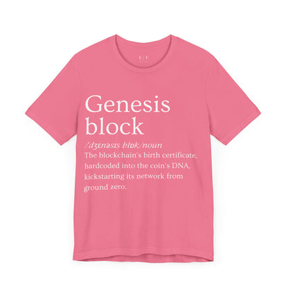 Genesis block Funny Crypto Definition Premium Tshirt