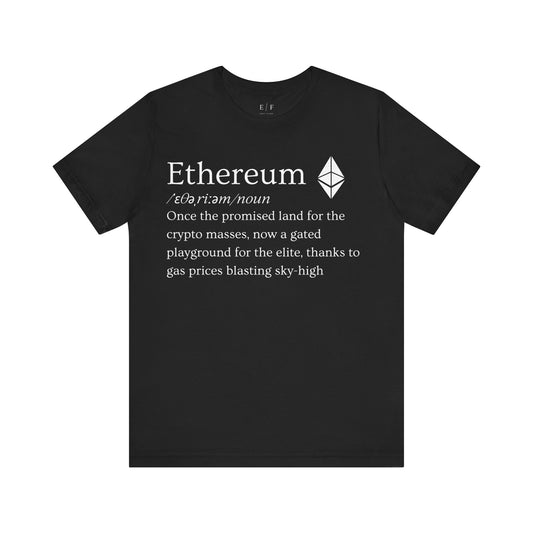 Ethereum Funny Crypto Definition Premium Tshirt