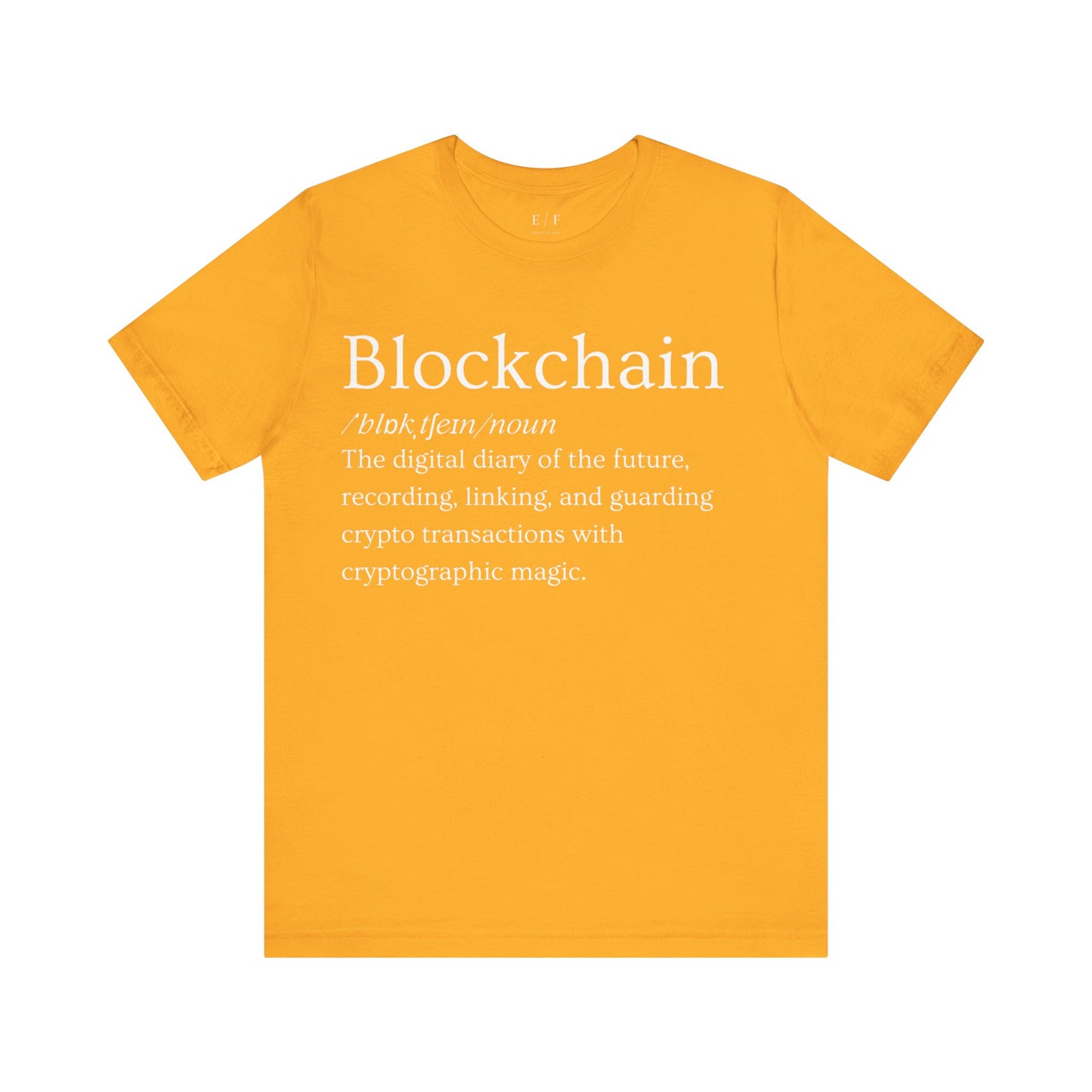 Blockchain Funny Crypto Definition Premium Tshirt