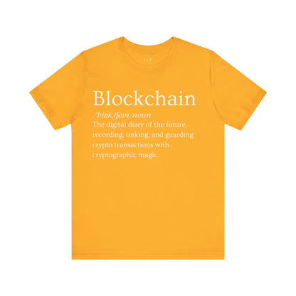 Blockchain Funny Crypto Definition Premium Tshirt