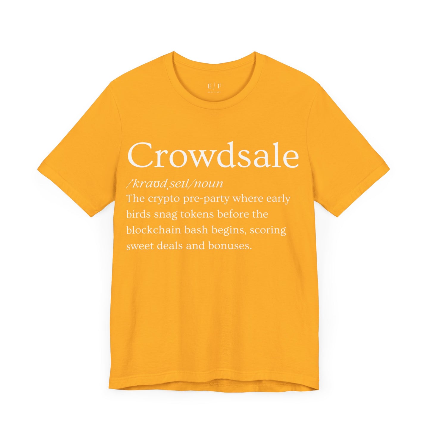 Crowdsale Funny Crypto Definition Premium Tshirt