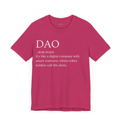 DAO Funny Crypto Definition Premium Tshirt