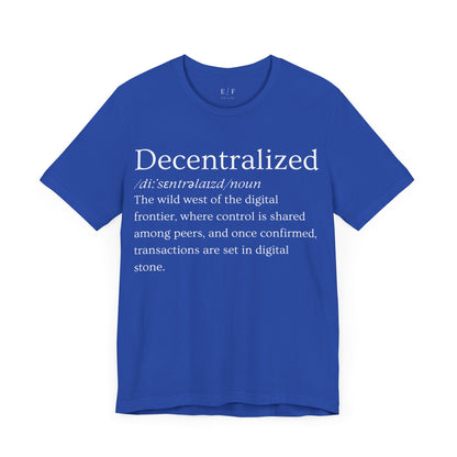 Decentralized Funny Crypto Definition Premium Tshirt