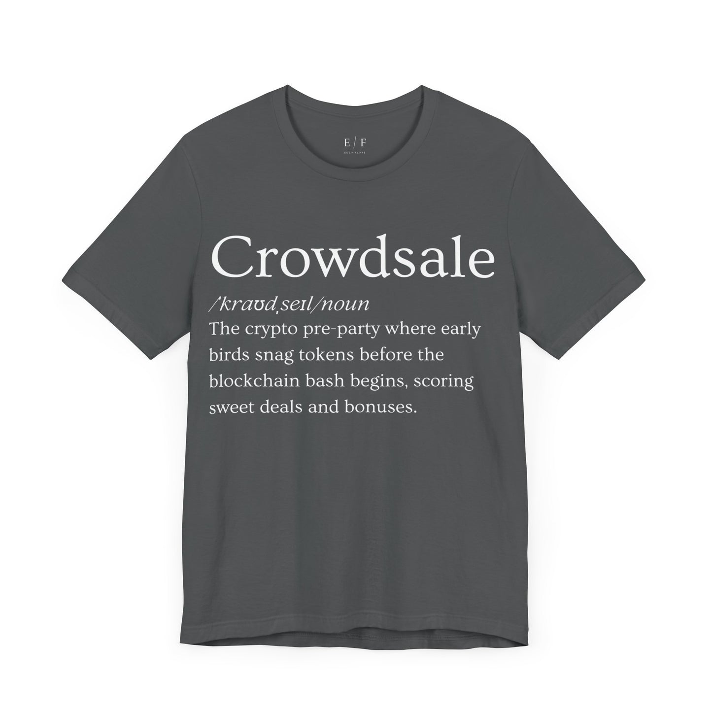 Crowdsale Funny Crypto Definition Premium Tshirt