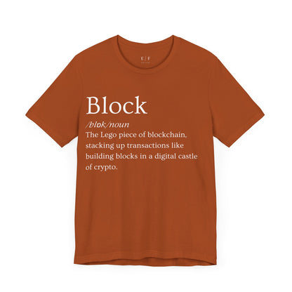 Block Funny Crypto Definition Premium Tshirt