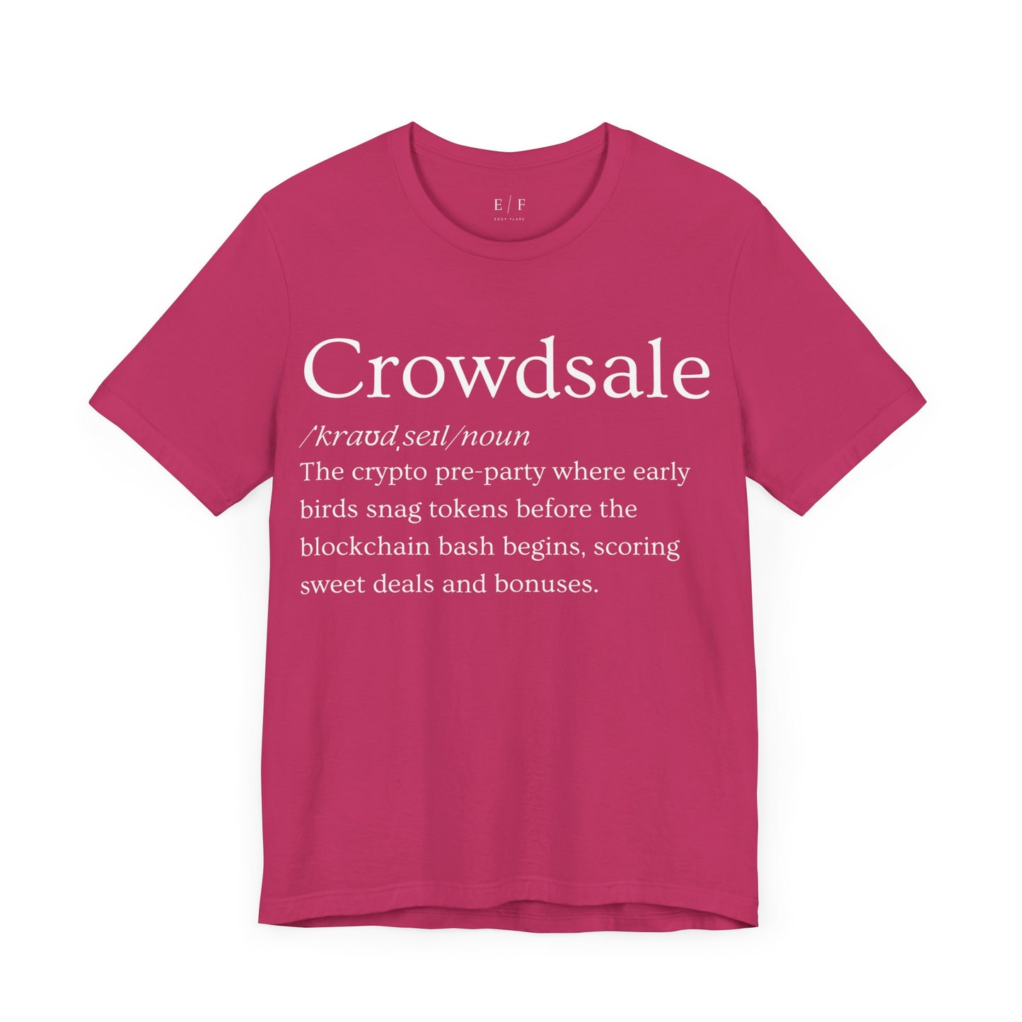 Crowdsale Funny Crypto Definition Premium Tshirt