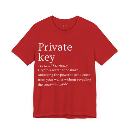 Private key Funny Crypto Definition Premium Tshirt